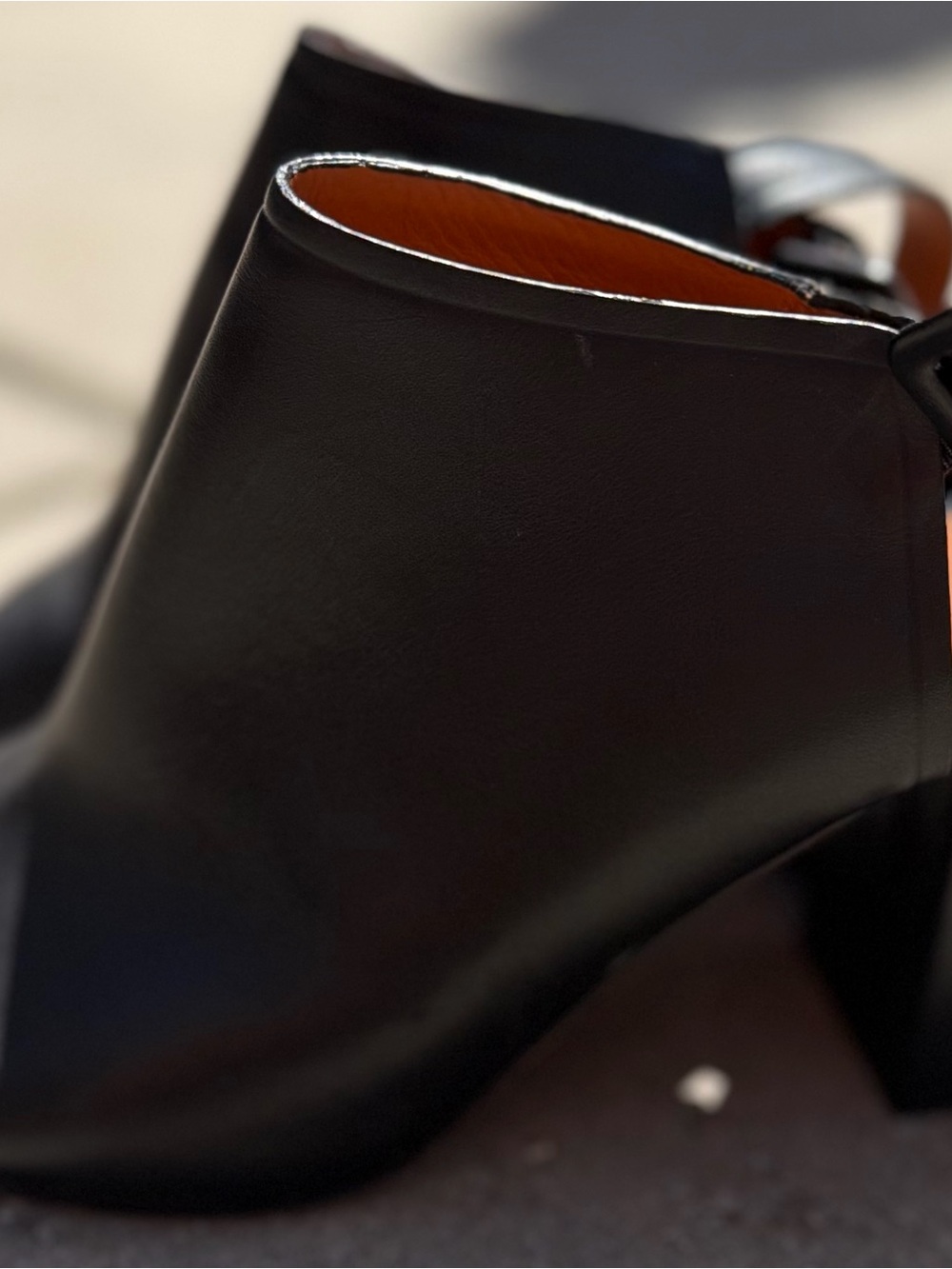Givenchy Black Leather Ankle Boot with Block Heel